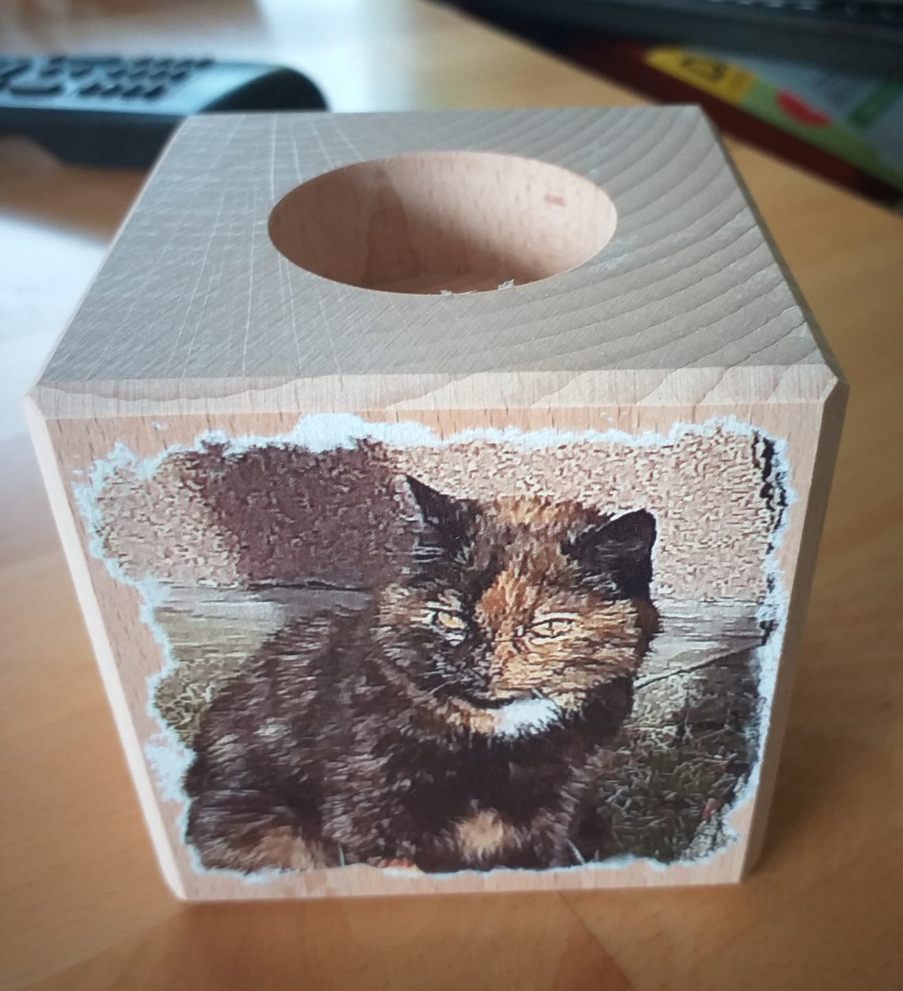 Customer photo review of Dein Foto - Individueller Kerzenwürfel