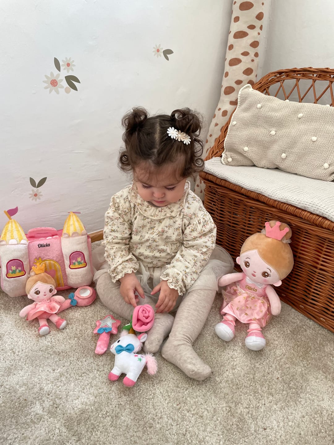 Customer photo review of Personnalisée Premier Ensemble de Jouet Sonore en Peluche de Château de Princesse pour Bébé