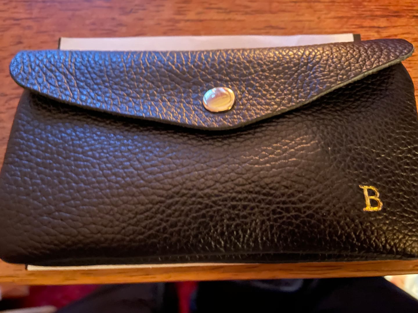 Customer photo review of Medium Popper Leather Purse
