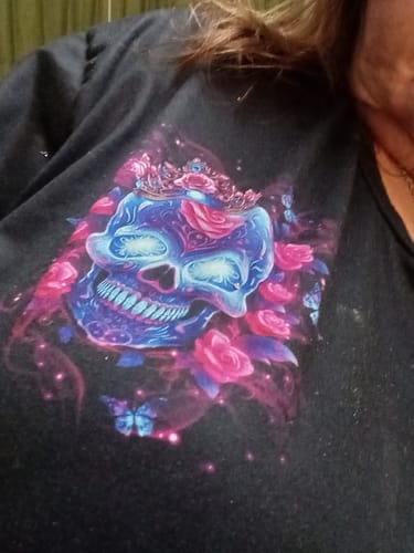 Customer photo review of TO BECOME A QUEEN SKULL ALL OVER PRINT - TLTW1110231