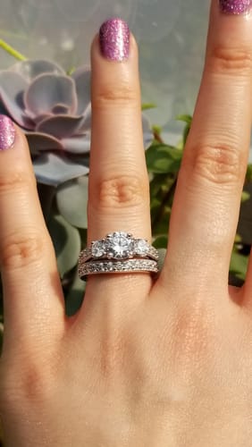 Customer photo review of 3-Stone 1.25ct CZ Ring in Sterling Silver
