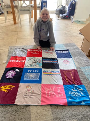 T-shirt quilt featuring arizona state university by Angela from AZ