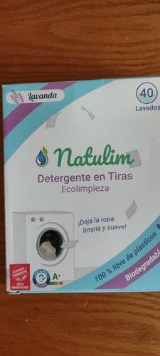 Customer photo review of Eco-Tiras de Detergente 40 lavados Natulim