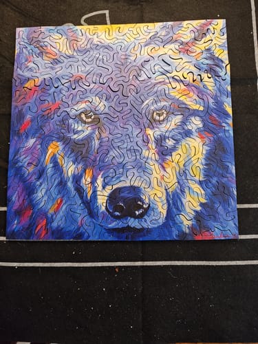 Customer photo review of Wild Wolf Wood Jigsaw Puzzle