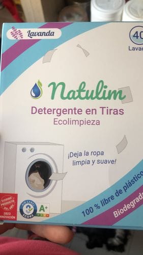 Customer photo review of Eco-Tiras de Detergente 40 lavados Natulim