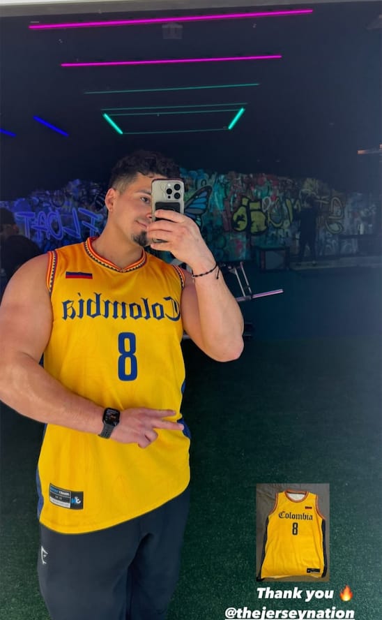 Customer photo review of Colombia Custom Basketball Jersey