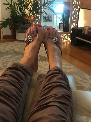 Customer photo review of Magical Dragonfly Flip Flops