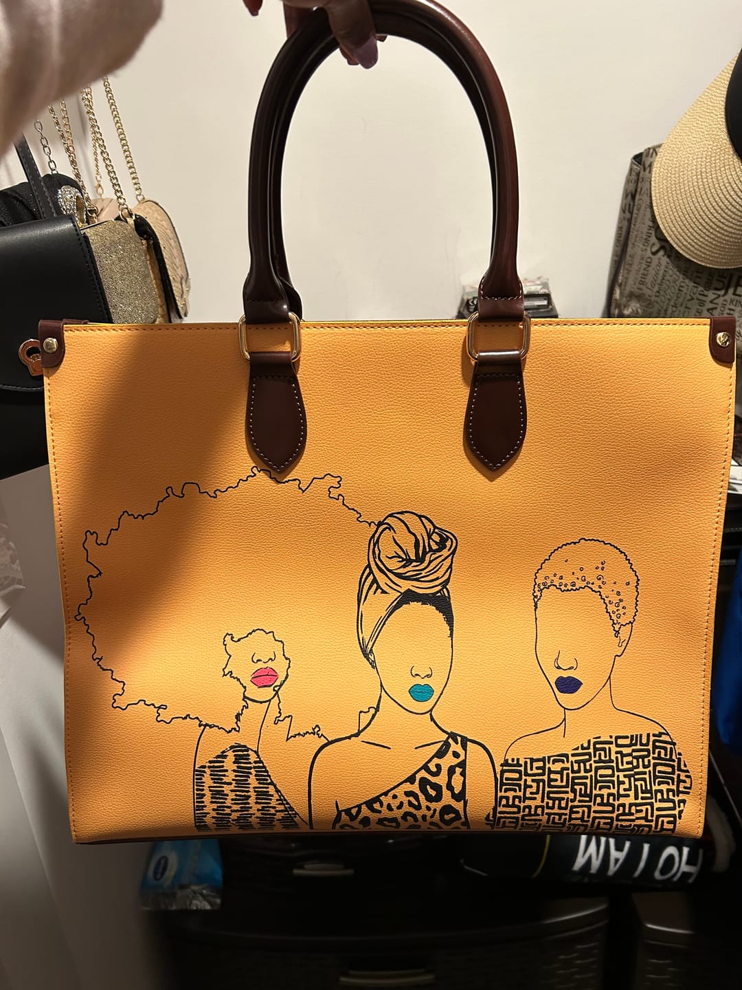 Customer photo review of Mahogany Tote Bag