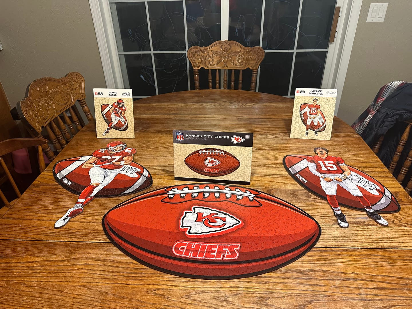 Customer photo review of Kansas City Chiefs™ Football - Wooden Puzzle
