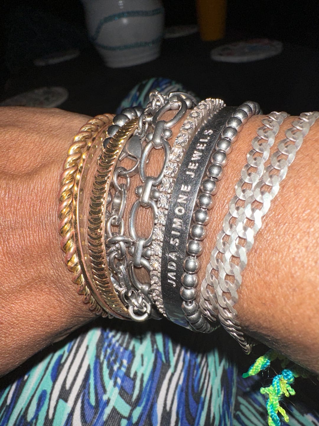 Customer photo review of Chrisette Stainless Steel Bracelet Stack