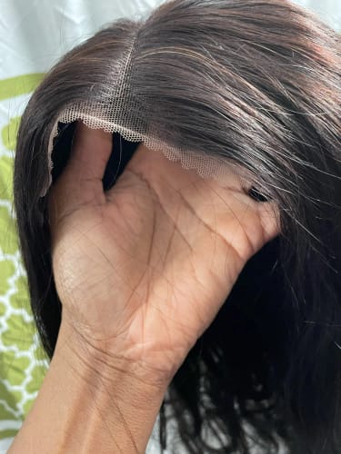 Customer photo review of Wear & Go | Pre-bleached Invisible Lace Wig Body Wave Pre-cut Lace Glueless Wig