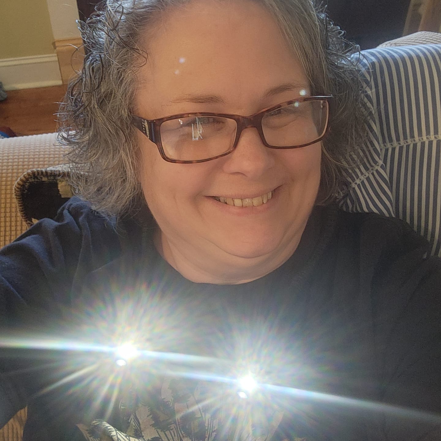 Customer photo review of Crocheting/Knitting Neck Lamp