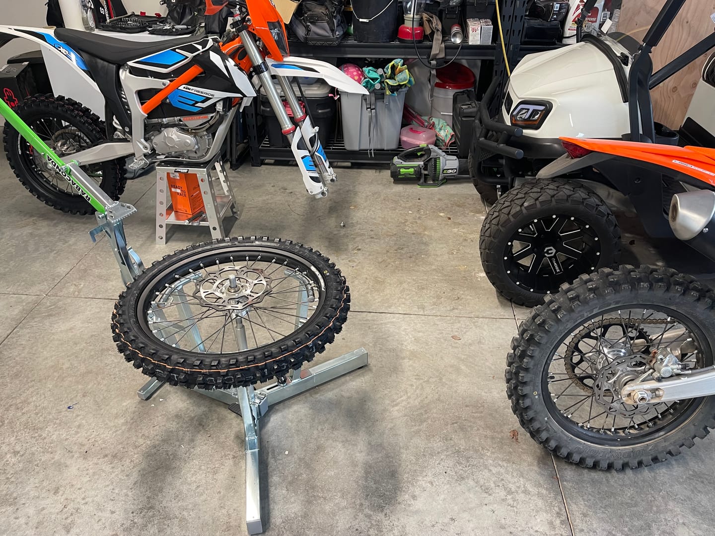 Customer photo review of Rabaconda Dirt Bike Tire Changer