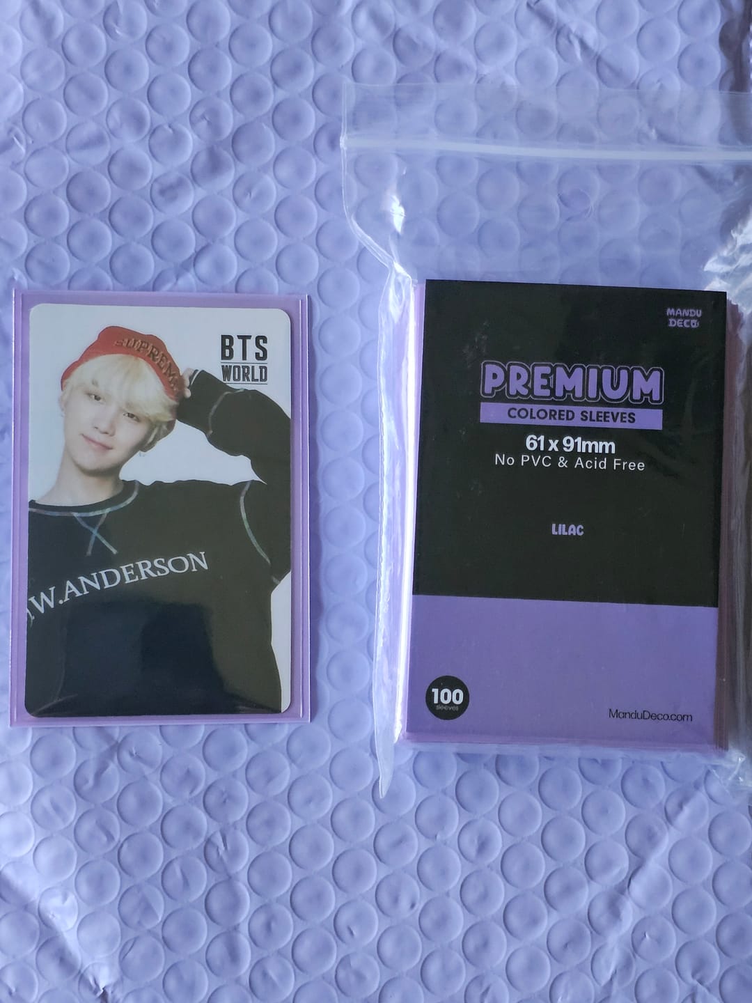 Customer photo review of COLORED PHOTOCARD SLEEVES - 61x91mm