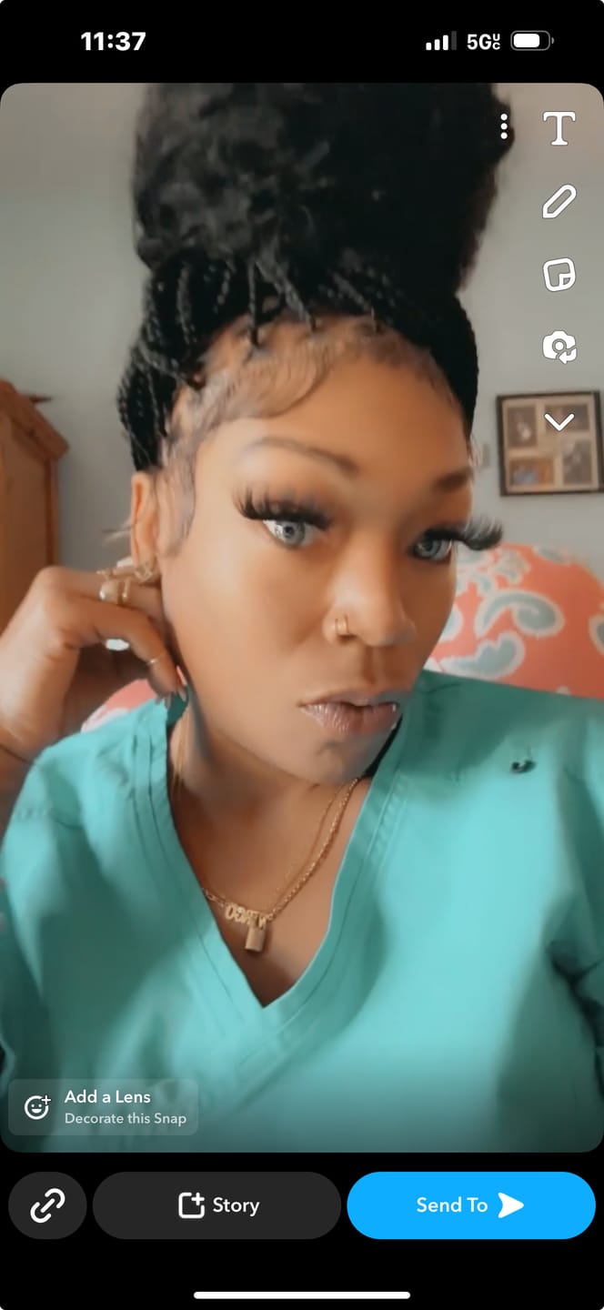 Customer photo review of BOHO Knotless Braided wig