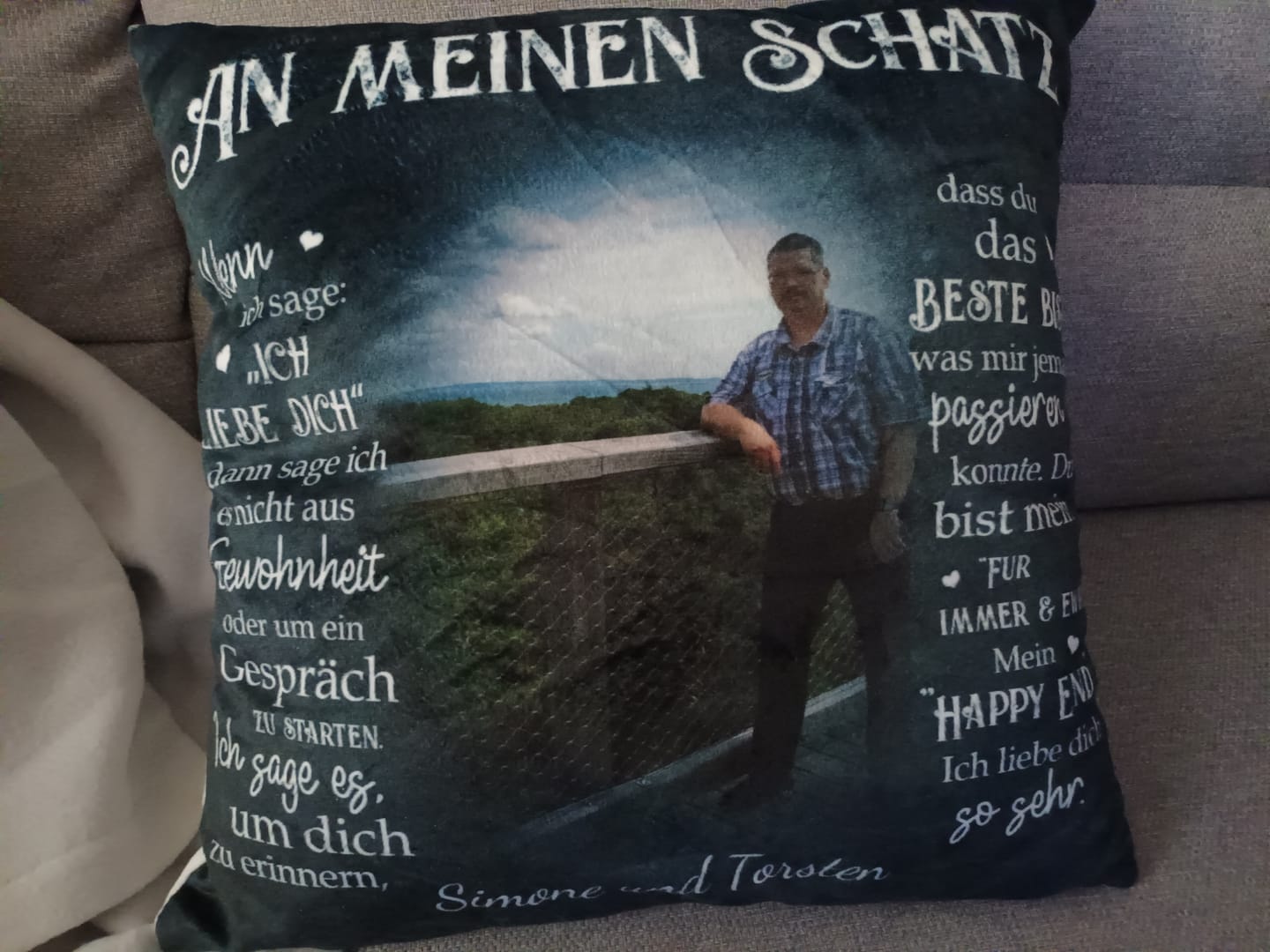 Customer photo review of Mein Happy End - Paar-Kissen