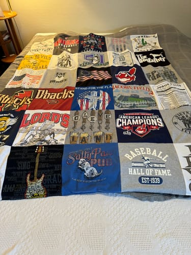 T-shirt quilt featuring arizona diamondbacks, tennessee titans by Debbie from AZ