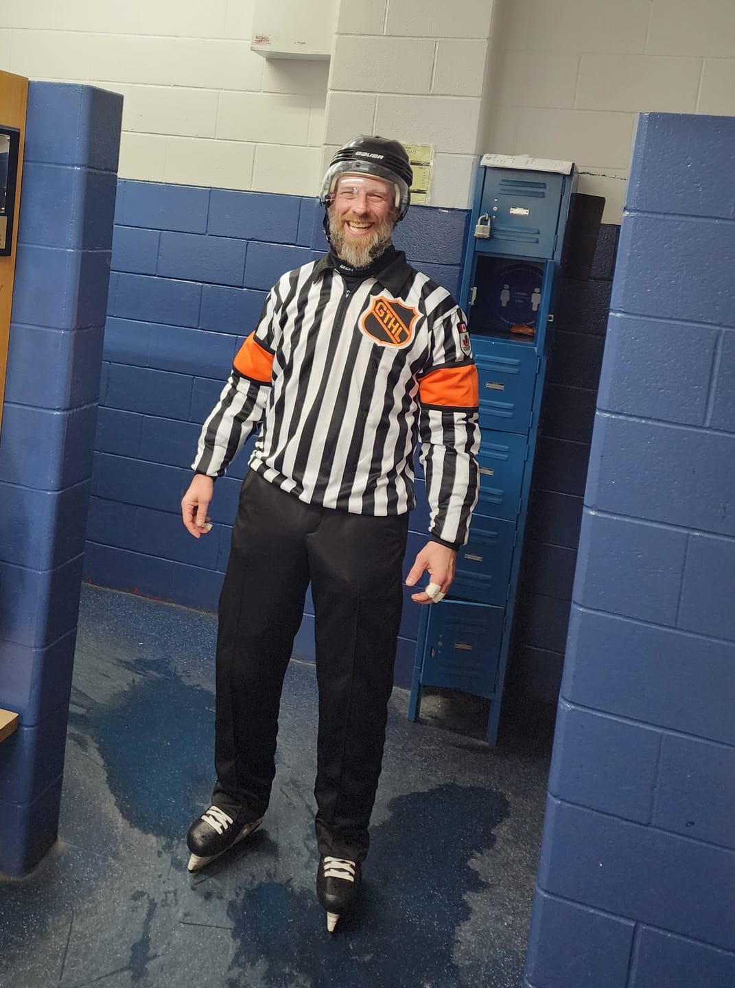 Customer photo review of ZEBRASCLUB ZR-PRO HOCKEY REFEREE JERSEY W/ SEWN-IN ARM BANDS