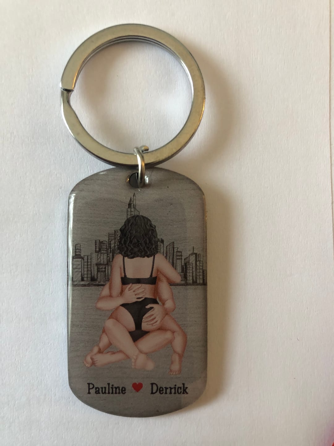 Customer photo review of Drive Safe - Perfect Gift For Couples - Personalized Engraved Stainless Steel Keychain