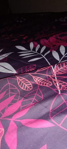 Customer photo review of Purple Flory-Bed Sheet Set
