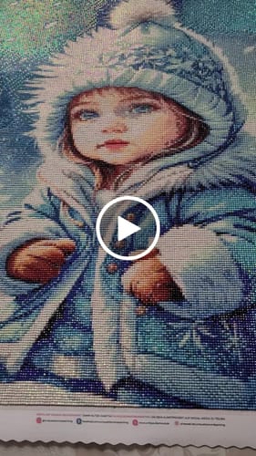 Customer video review of 5D Diamond Painting AB Steine Prinzessin Im Winter