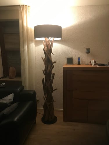 Customer photo review of Stehlampe Teakholz BLUMA  | Höhe 180 cm | inkl. Lampenschirm