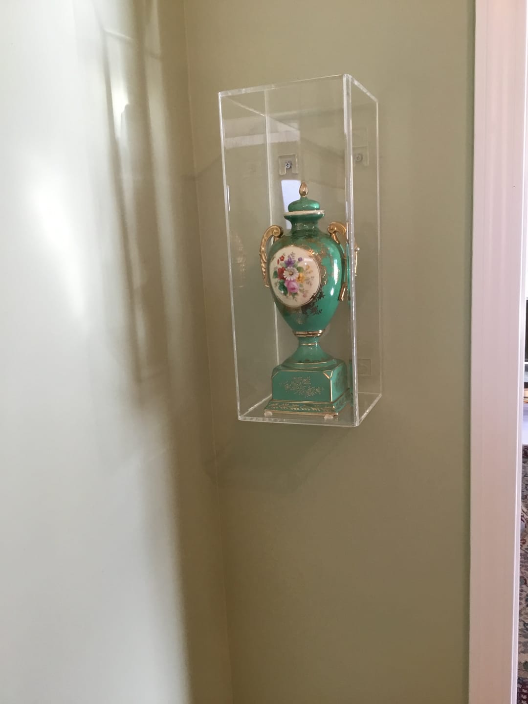 Customer photo review of Versatile Acrylic Display Case with Slide Back and Size Options