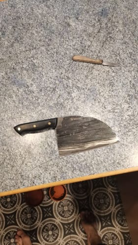 Customer photo review of Handgeschmiedetes Kochmesser - Black