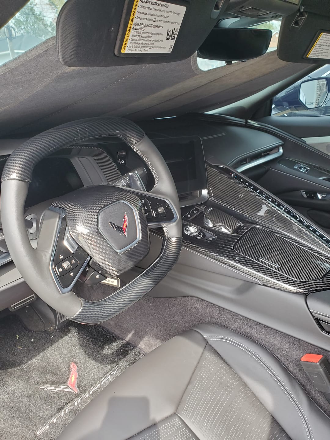 Customer photo review of Real Carbon Fiber Center Console Cover | 2020-2023 C8 Corvette