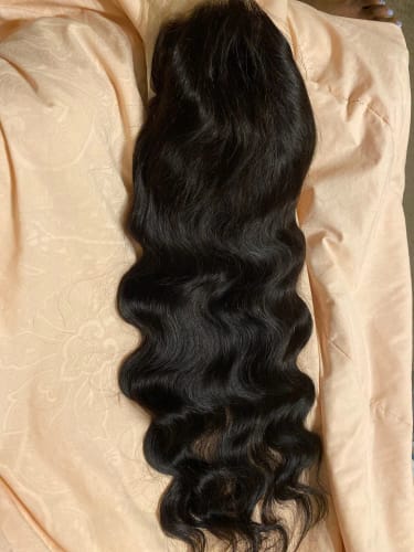 Customer photo review of Wear & Go | Pre-bleached Invisible Lace Wig Body Wave Pre-cut Lace Glueless Wig