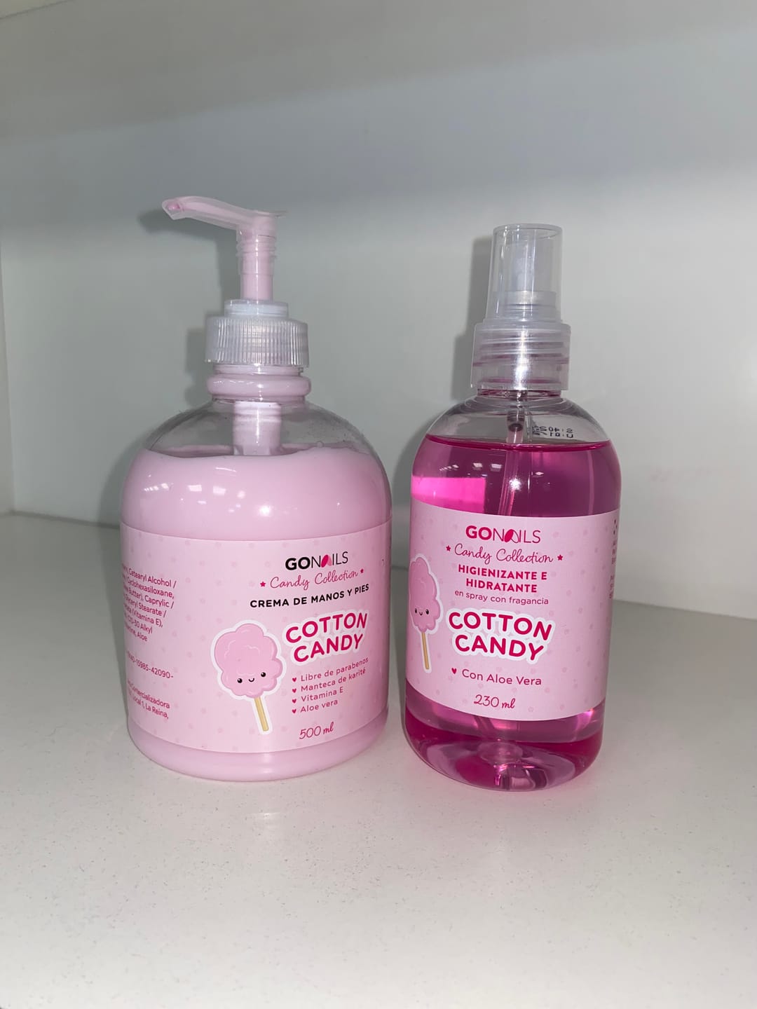 Customer photo review of Higienizante e Hidratante de Manos y Pies - Cotton Candy