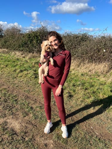 Customer photo review of Walkies Ready Leggings - Mulberry