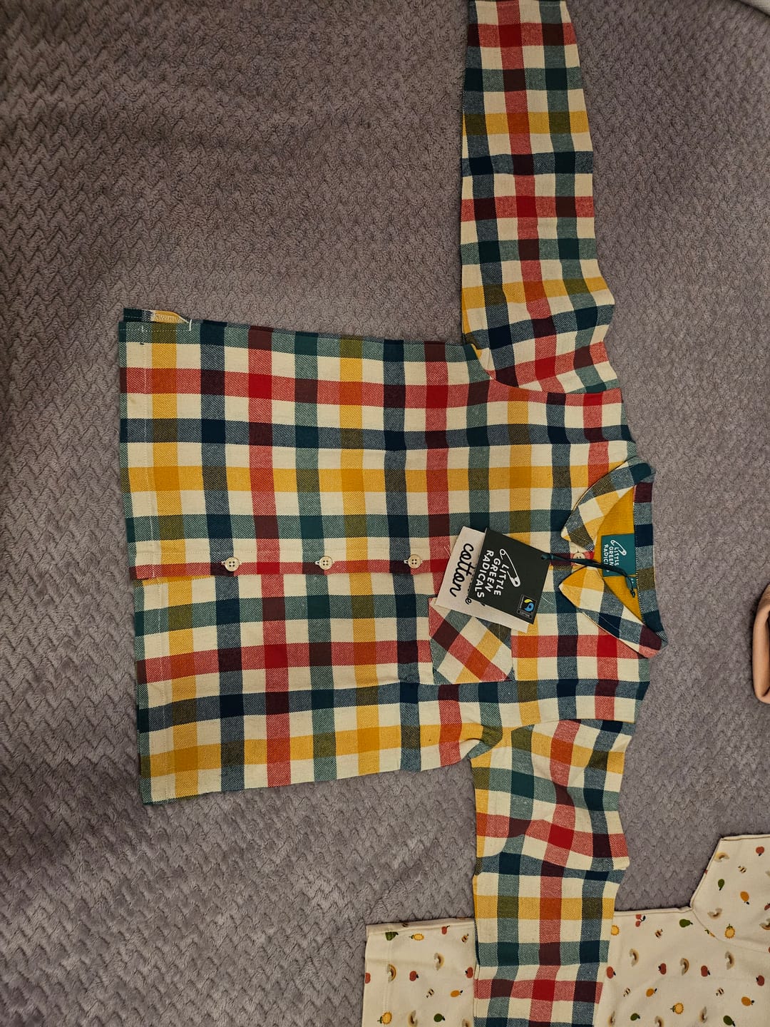 Customer photo review of Rainbow Gold Check Out & About Shirt