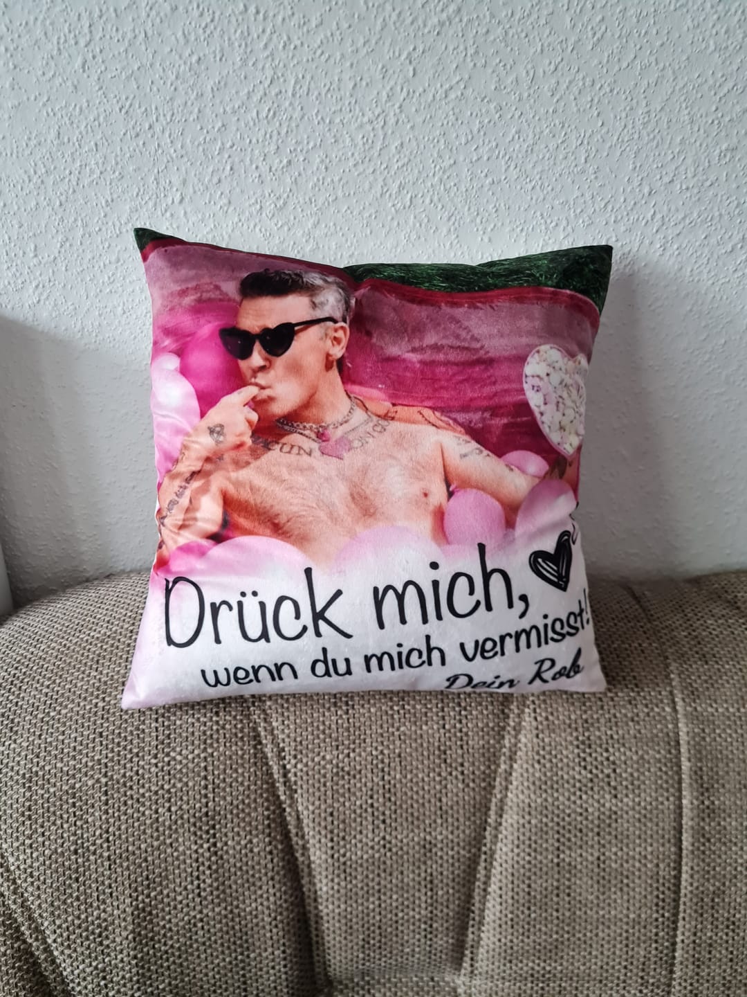 Customer photo review of Wenn du mich vermisst - Paar-Kissen