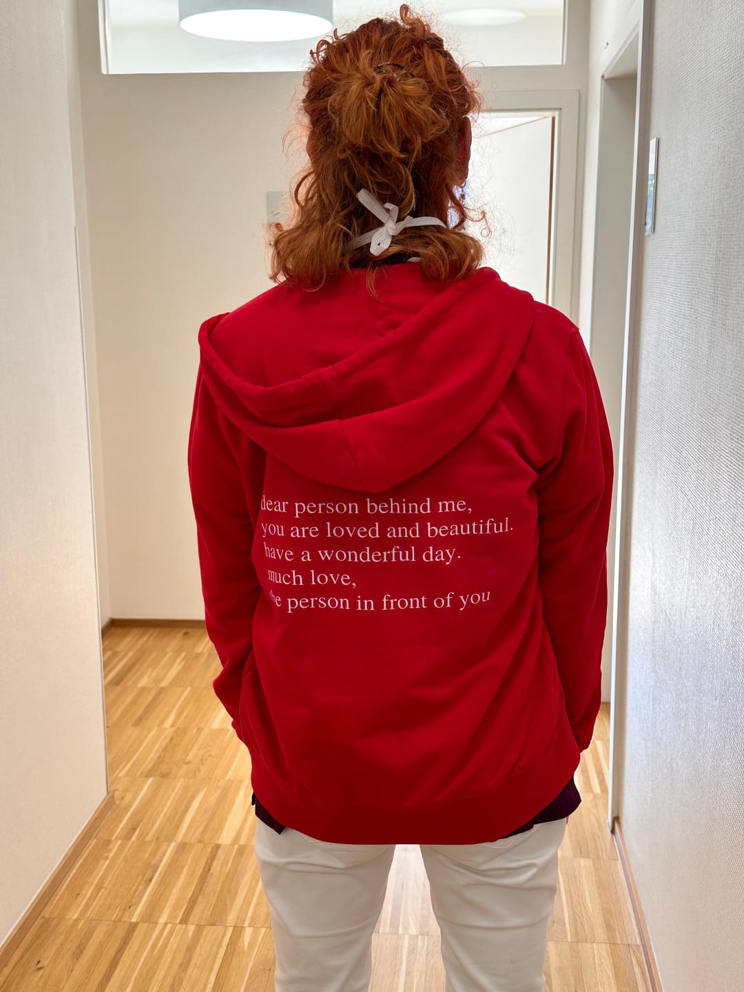 Customer photo review of Dear Person Bio Zip Hoodie Unisex