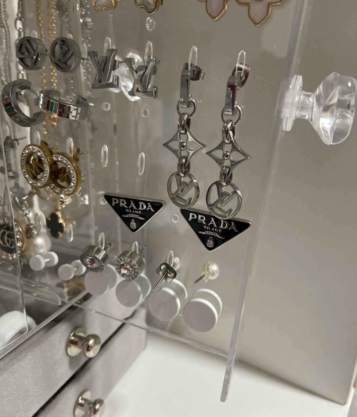 Customer photo review of P Triangle Earring