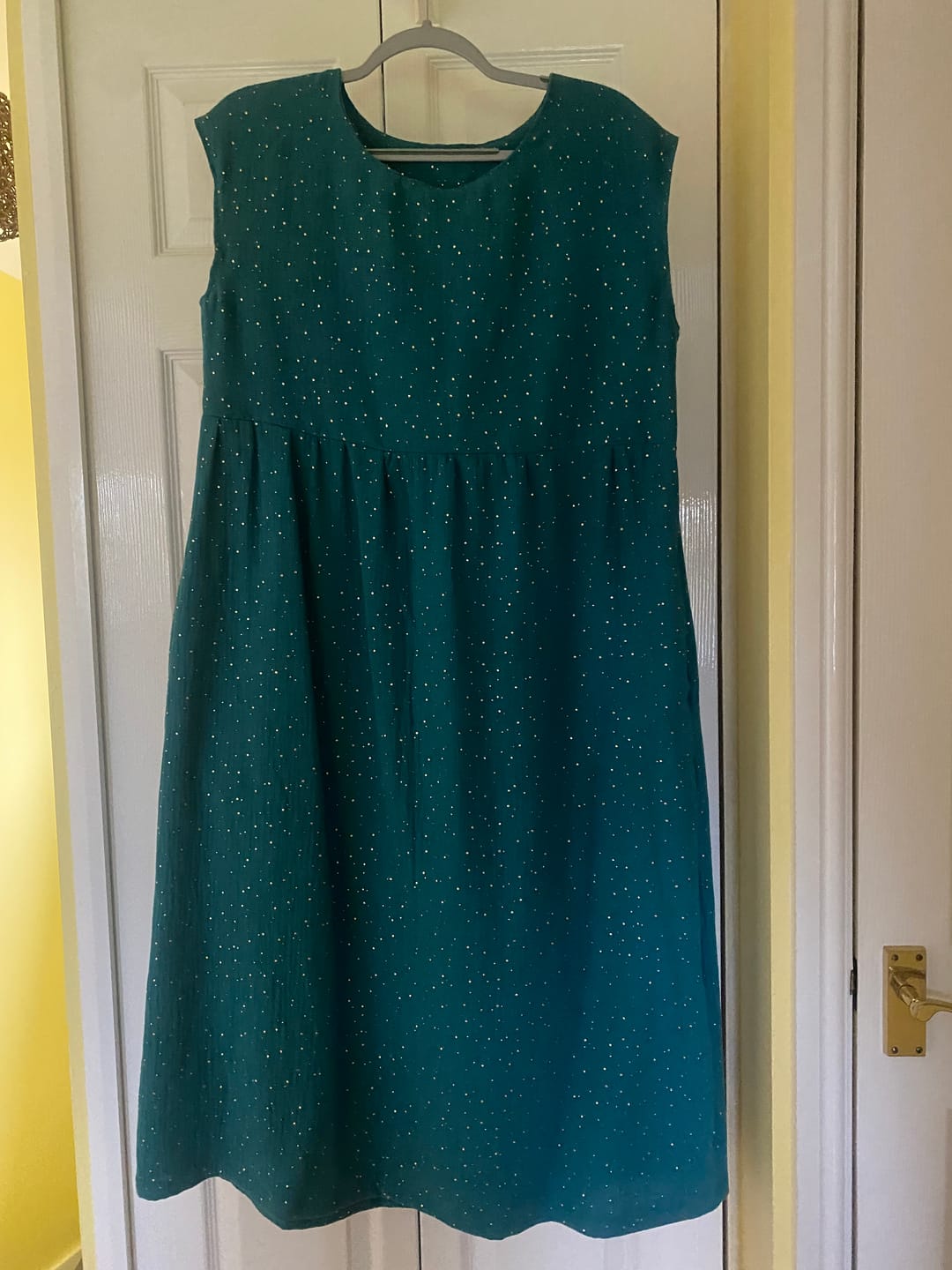 Customer photo review of Gold Speckled Double Gauze Fabric