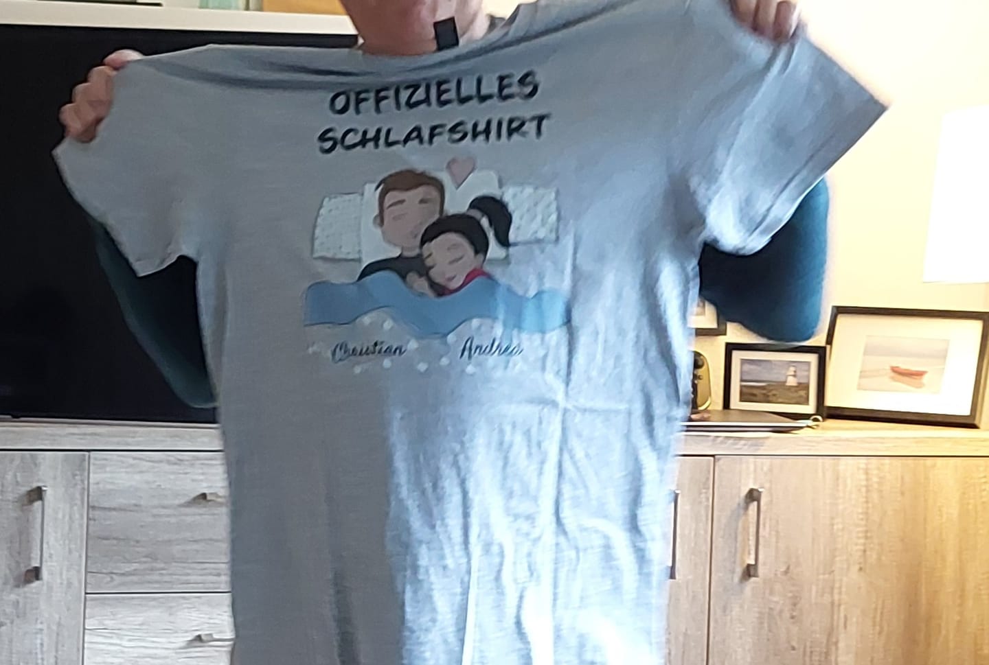 Customer photo review of Schlafmützen - Personalisiertes T-Shirt