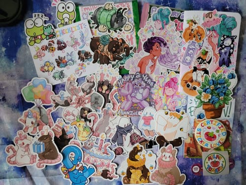 Customer photo review of Rat Party Stickers