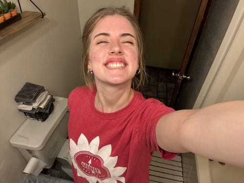 Customer photo review of Talia Hoop Clip On Earrings in Silver