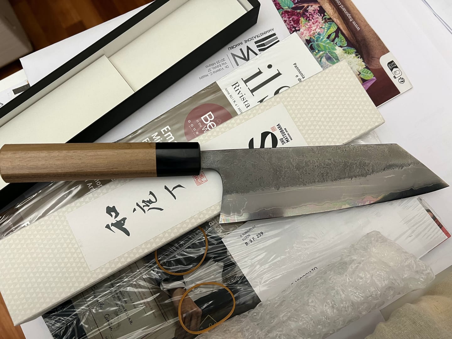Customer photo review of Matsubara Blue #2 Bunka 180mm (7.1")