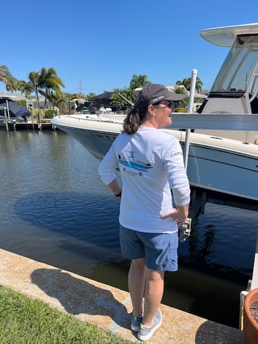 Customer photo review of Womens Captain & Crew Drifit Custom Boat Shirts - Long Sleeve