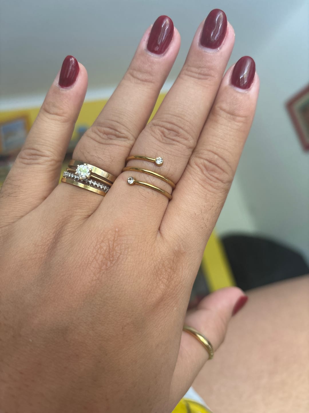 Customer photo review of Anel Espiral Fine Banhado em Ouro 18K