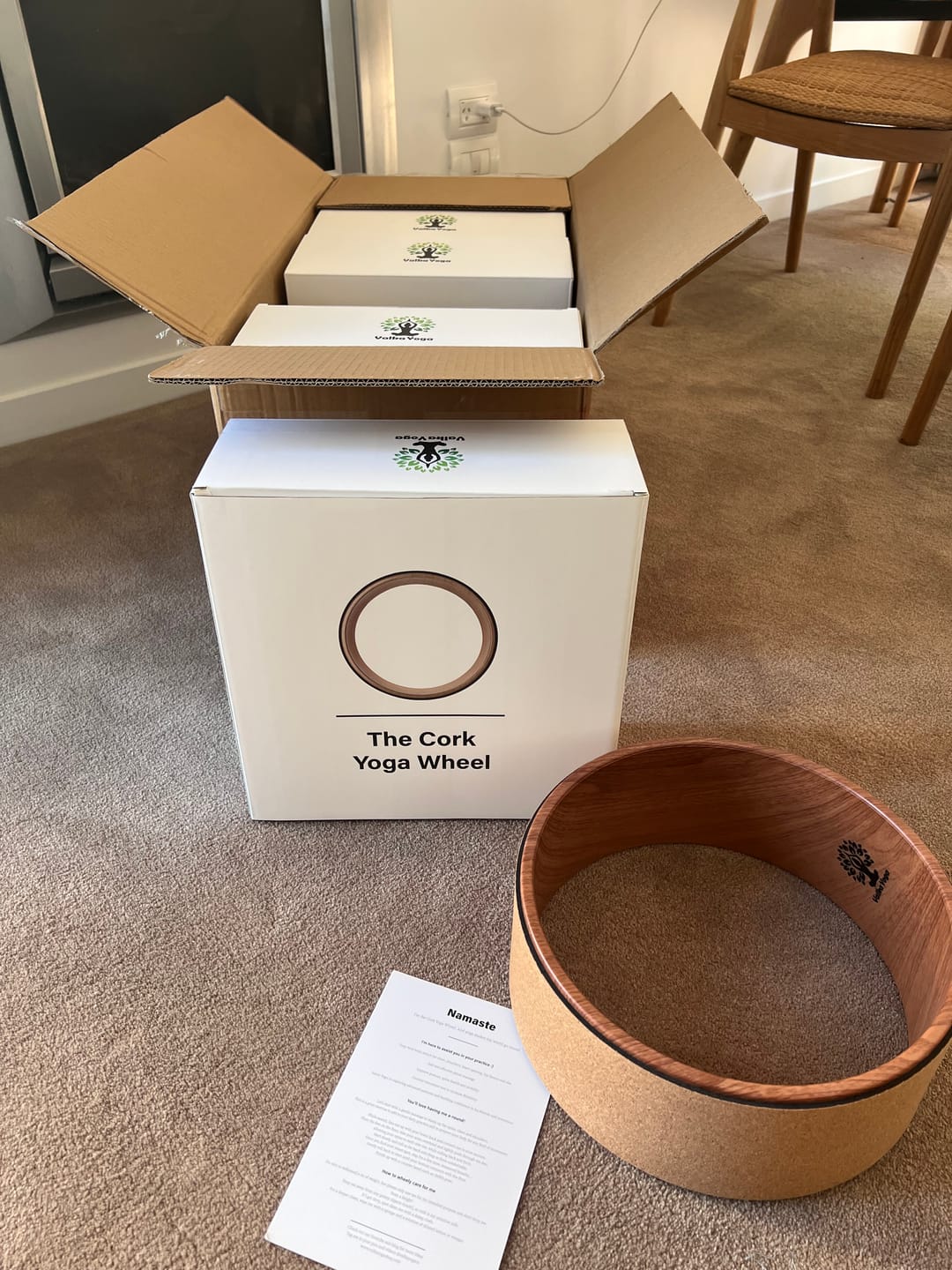 Customer photo review of Cork Yoga Wheel