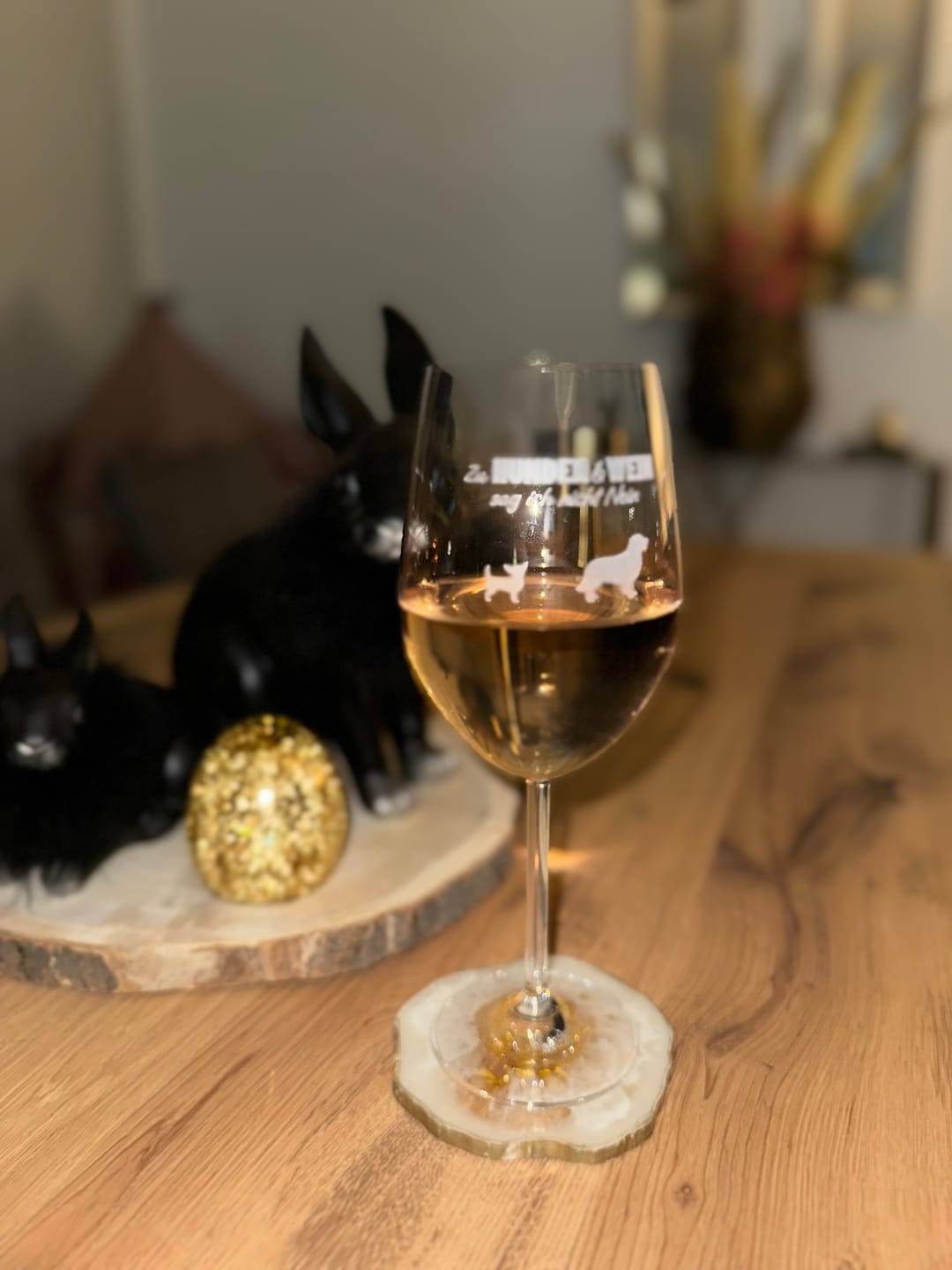Customer photo review of Zu Hund und Wein sag ich nicht nein - Individuelles Weinglas