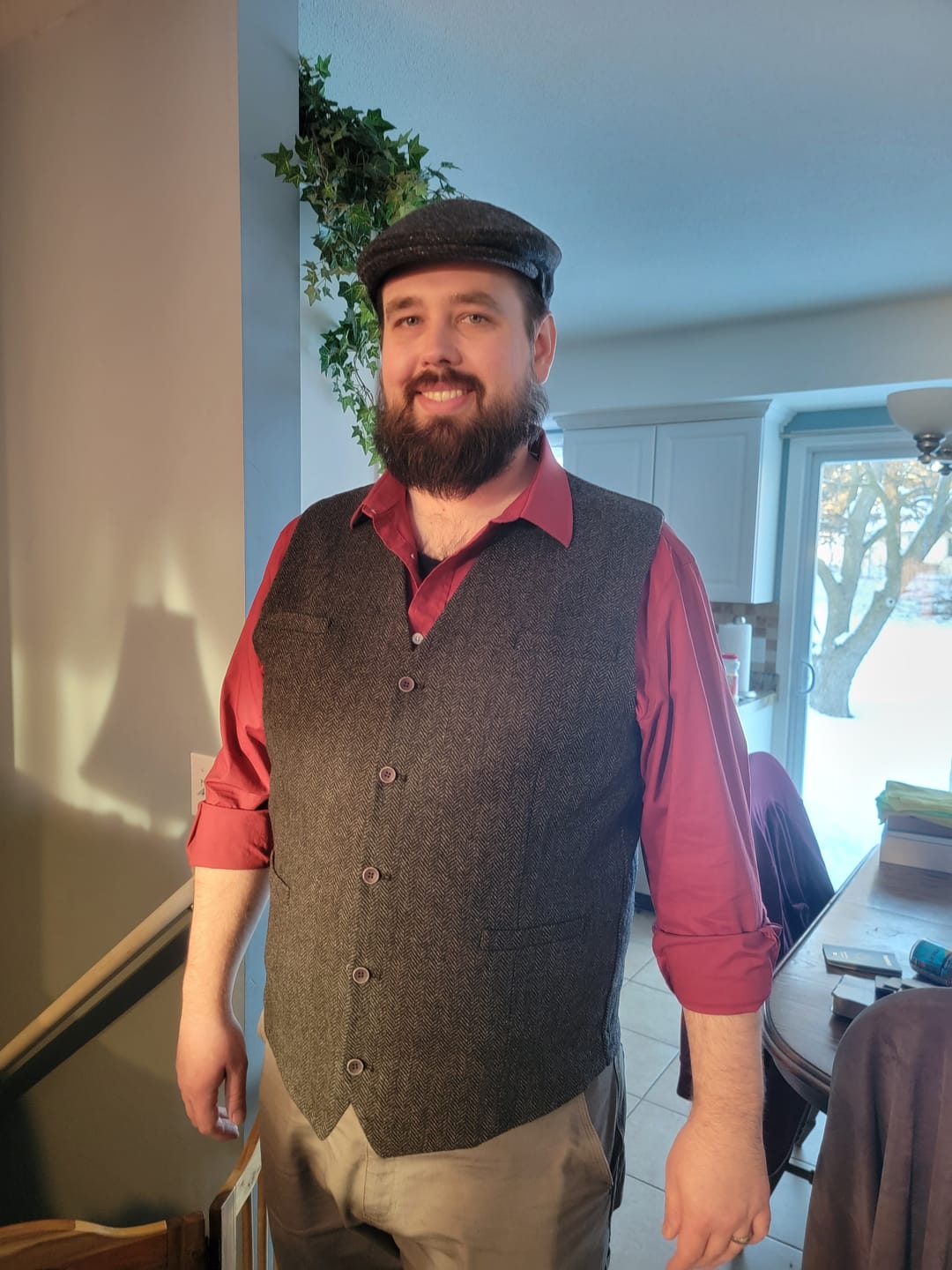 Customer photo review of Mens Tweed Waistcoat