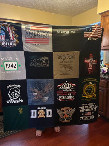 Customer photo review of Classic T-Shirt Blanket
