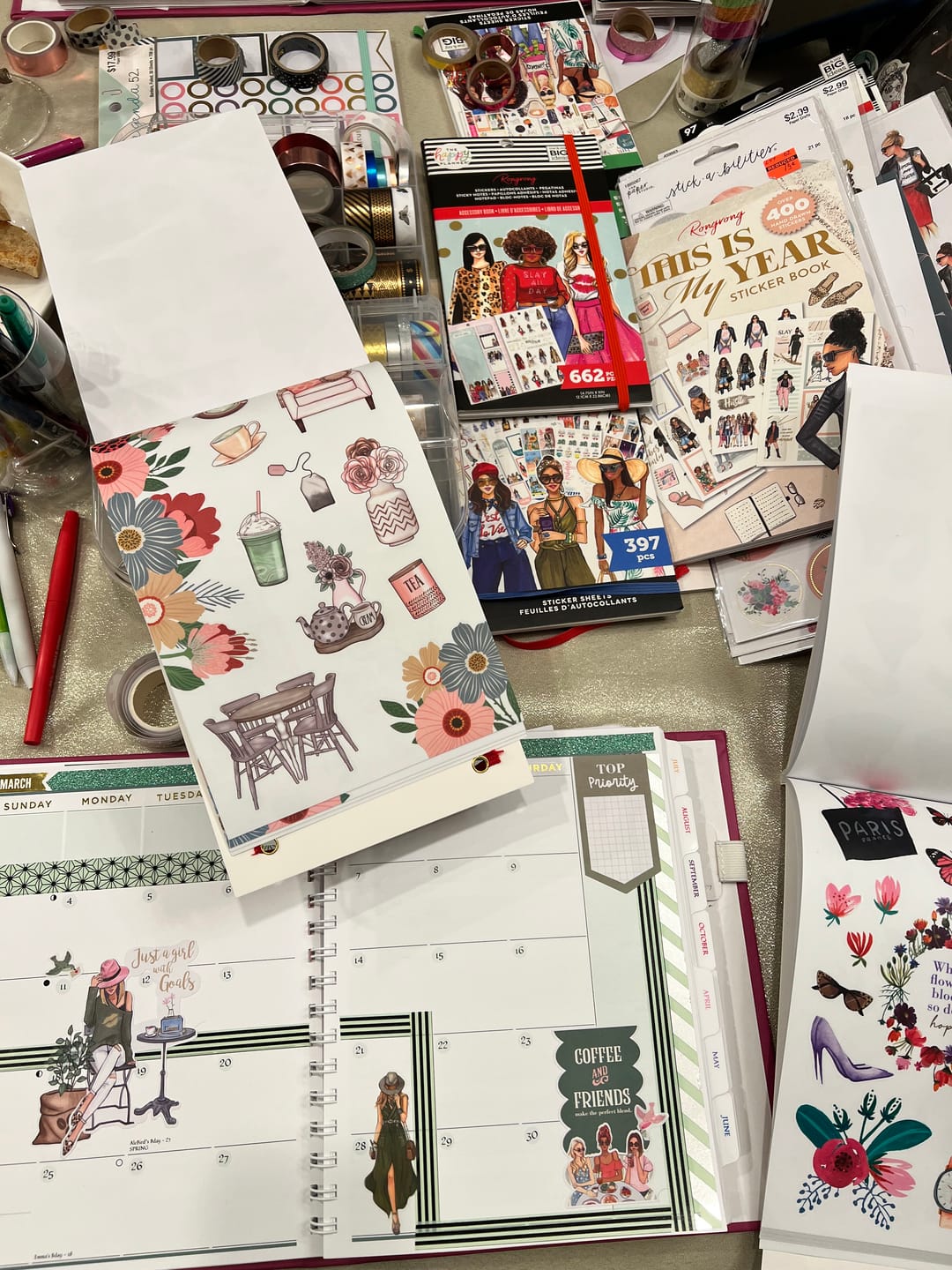 Customer photo review of Coffee Queen Planner Sticker Book