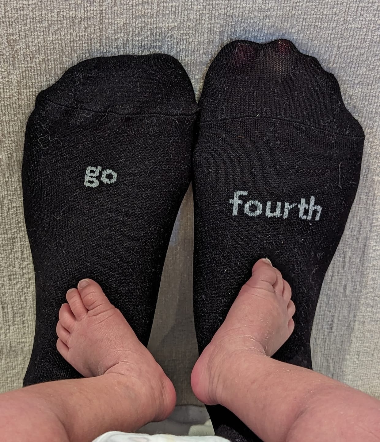 Customer photo review of compression heeling socks