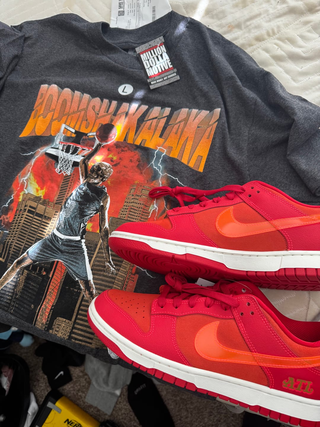 Customer photo review of Mystery Box of 12 T-Shirts
